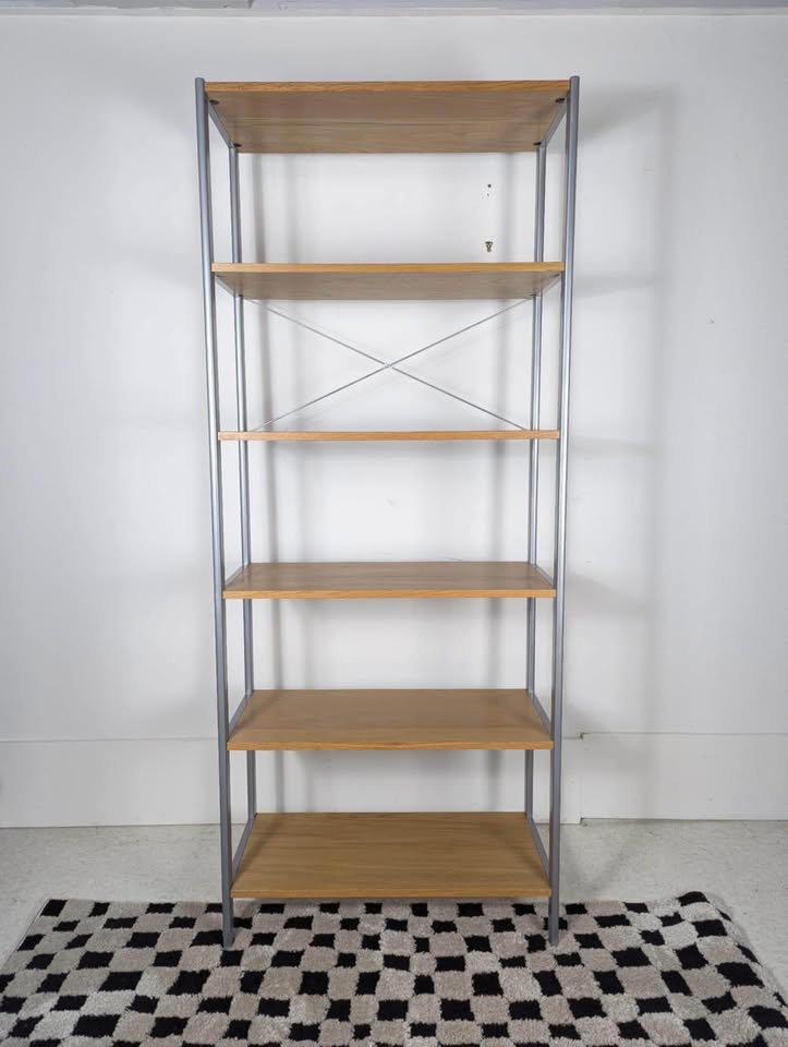 Large Vintage 6 Tiered Journalist Bookshelf by Ikea
