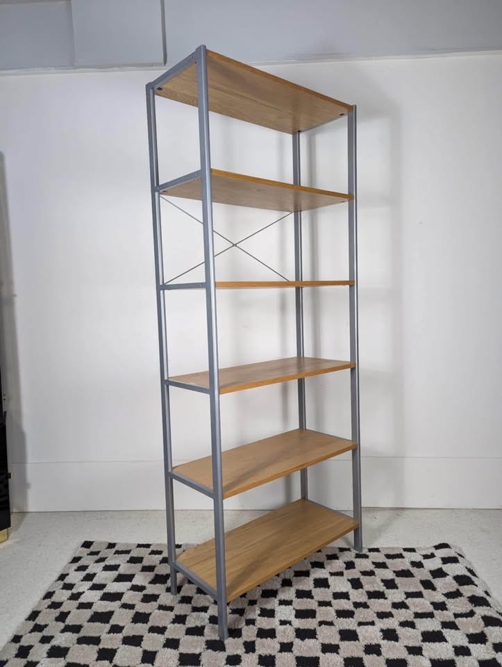 Large Vintage 6 Tiered Journalist Bookshelf by Ikea
