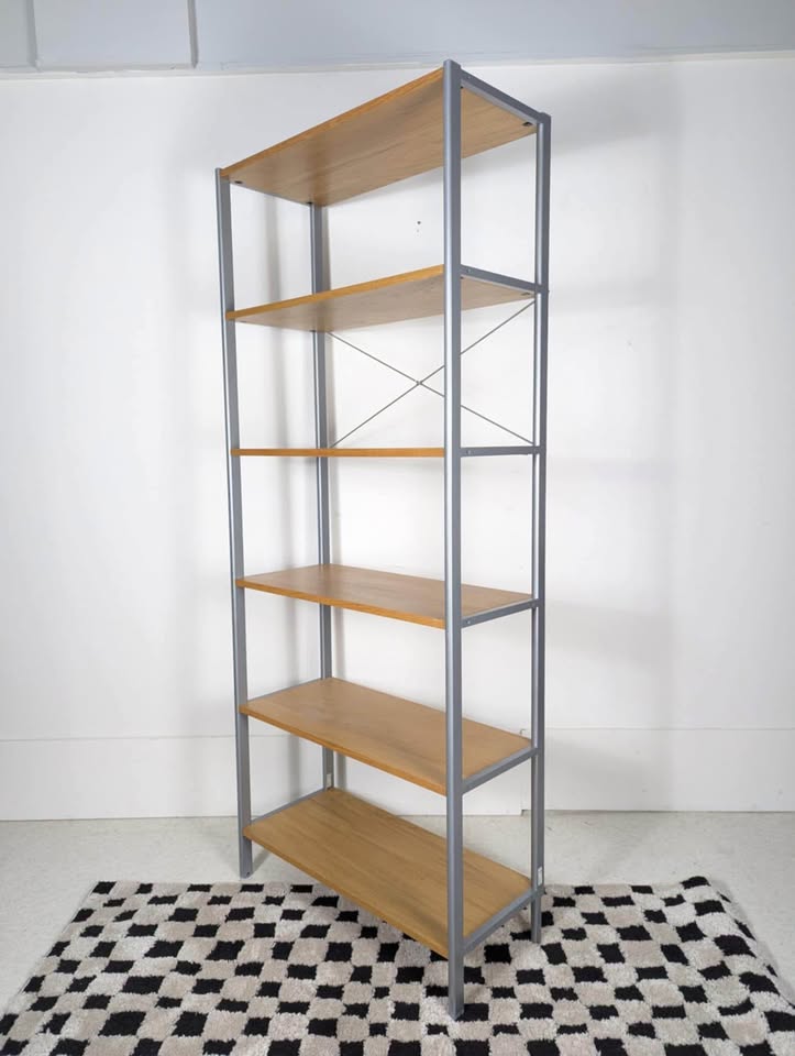 Large Vintage 6 Tiered Journalist Bookshelf by Ikea