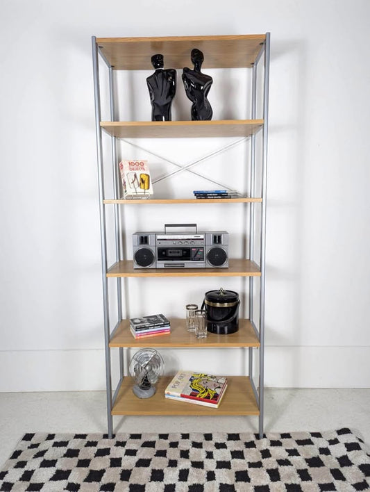 Large Vintage 6 Tiered Journalist Bookshelf by Ikea