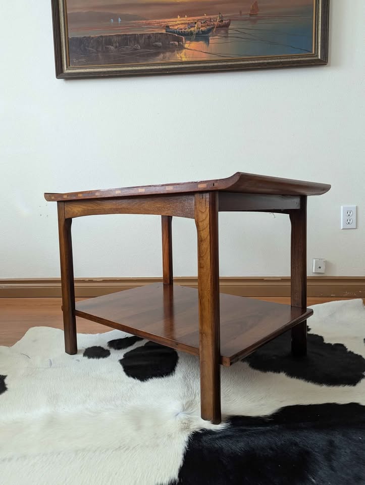 MCM Vintage Lane Vogue Collection Walnut End Table