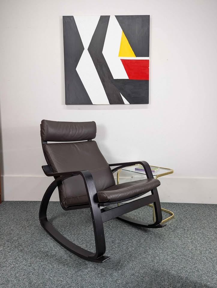 Furniture Ikea Leather Rocking Chair IKEA Poang Brown Leather