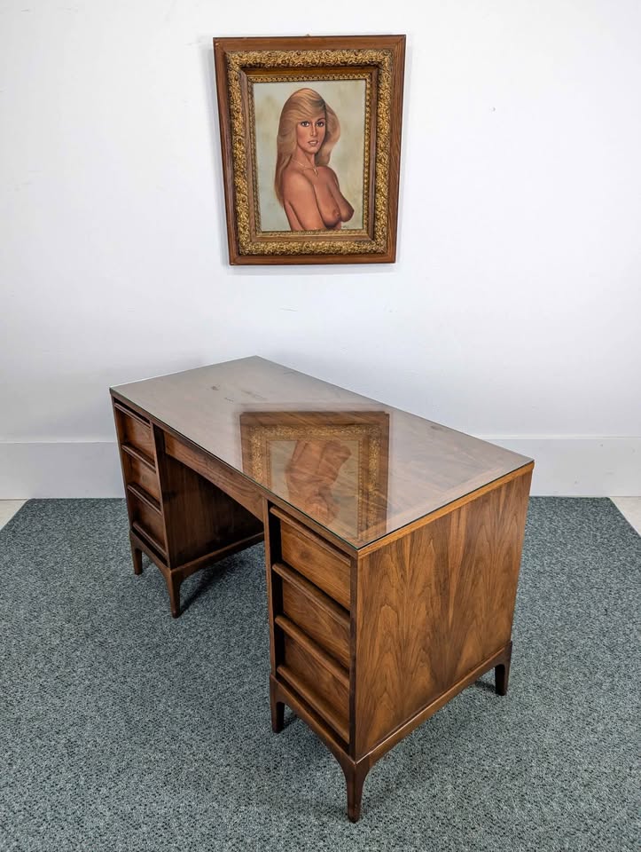 MCM Walnut Desk Rhythm Collection by Lane