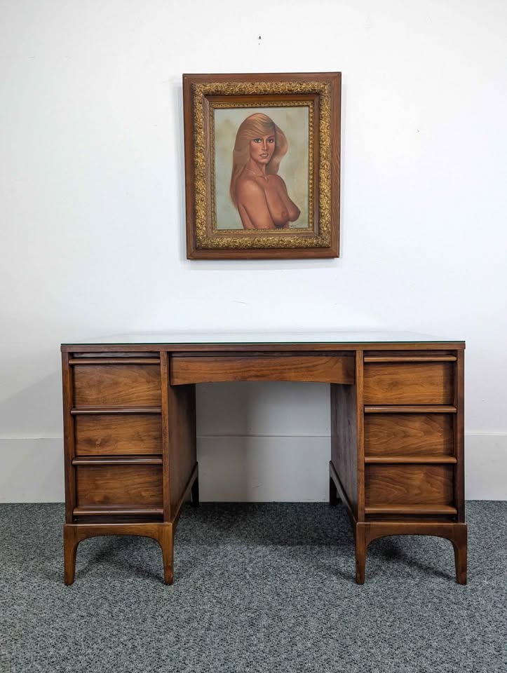 MCM Walnut Desk Rhythm Collection by Lane