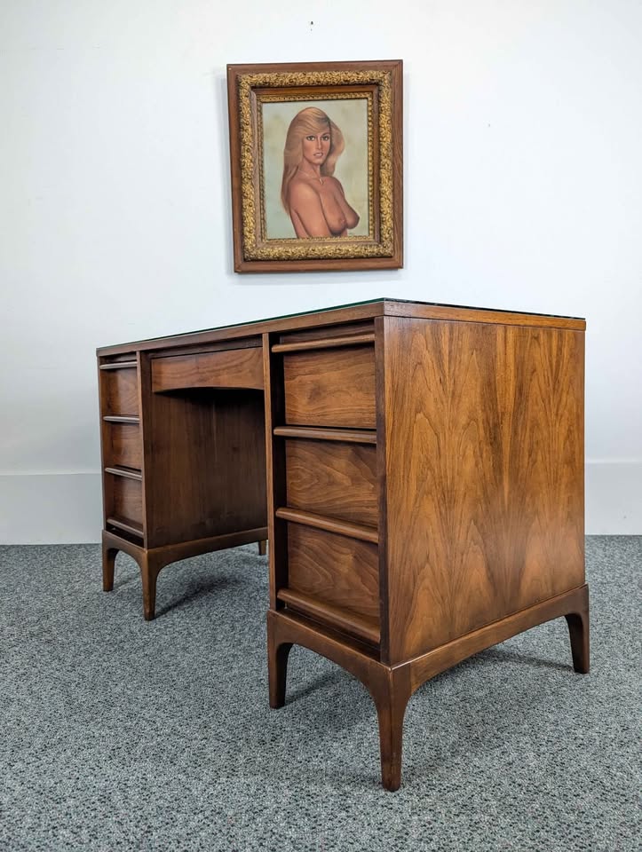 MCM Walnut Desk Rhythm Collection by Lane