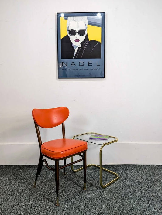 MCM Atomic Bright Orange Color Pop Accent Chair