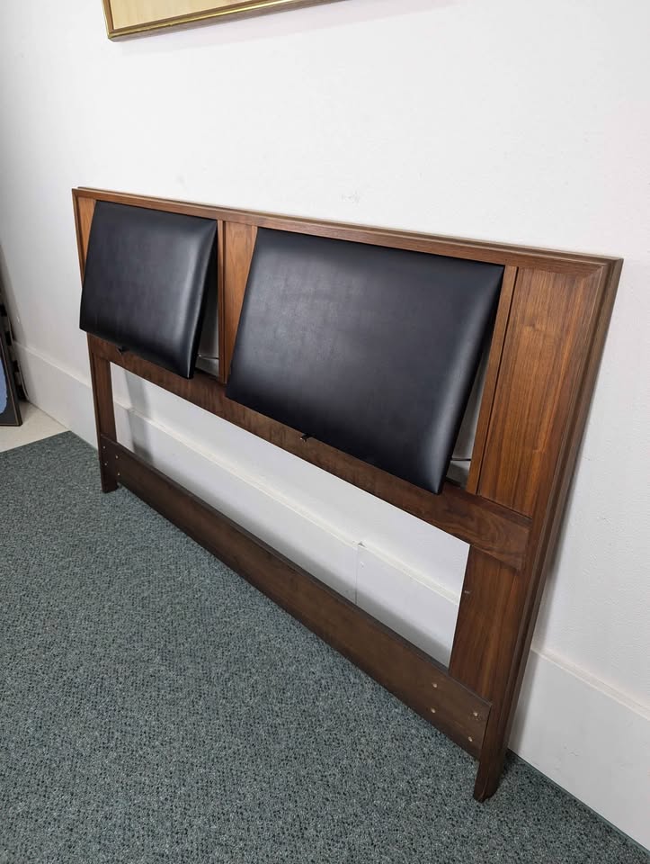 MCM Walnut Queen Reclining Headboard by John Keal for Brown Saltman