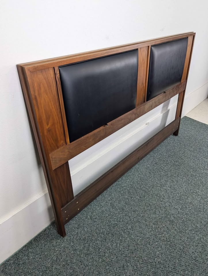 MCM Walnut Queen Reclining Headboard by John Keal for Brown Saltman