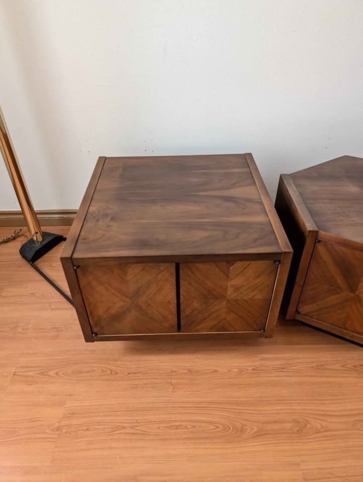 Pair of MCM Lane Altavista Square & Hexagon End / Coffee Tables