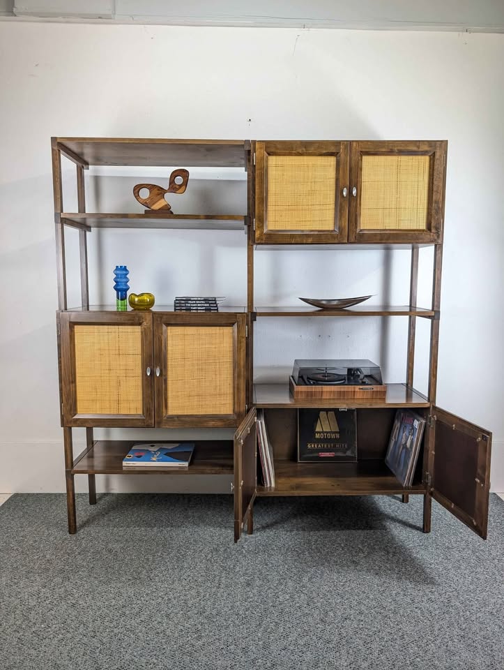 MCM Scandinavian Modular Walnut Wall Unit by Noral Olson for Køpenhavn
