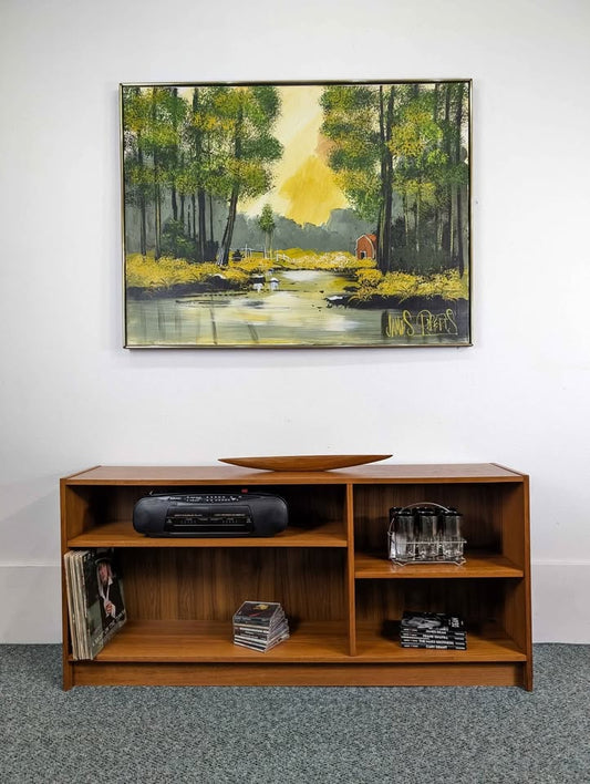 Mid Century Danish Modern Teak Adjustable Bookshelf