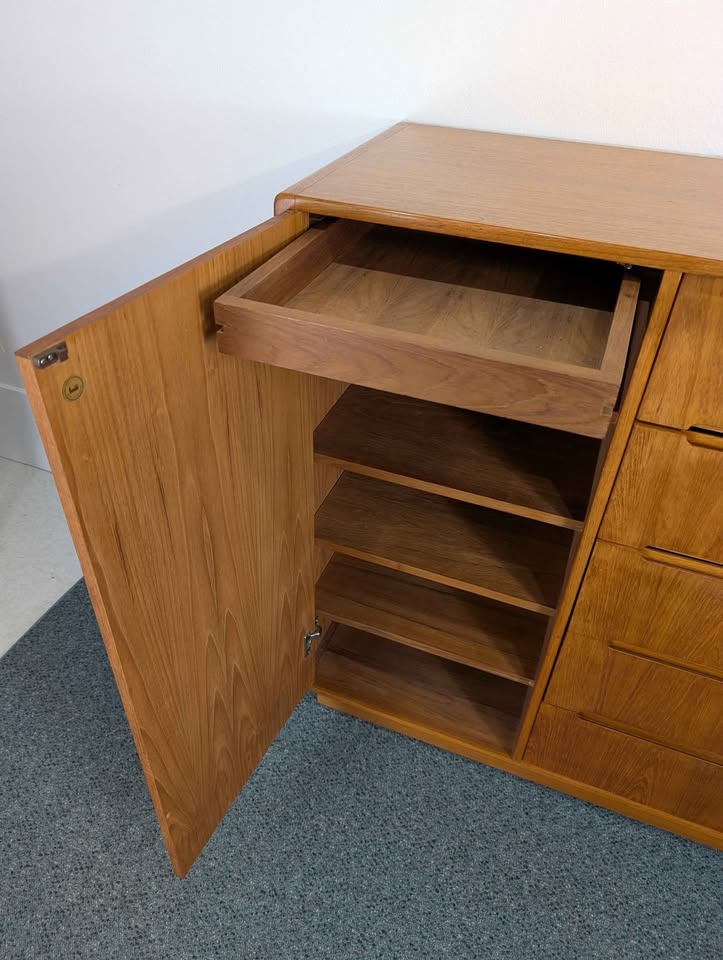 Mid Century Danish Modern Teak Gentleman's Dresser Chest by Scan Coll