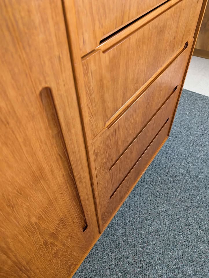 Mid Century Danish Modern Teak Gentleman's Dresser Chest by Scan Coll