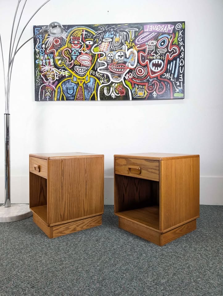 Pair of Mid Century Danish Modern Nightstands