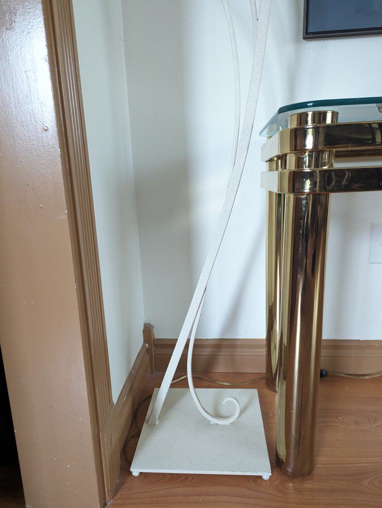 Vintage Postmodern Art Deco / Nouveau Peacock - Swan Floor Lamp Circa 1992 by Kichler