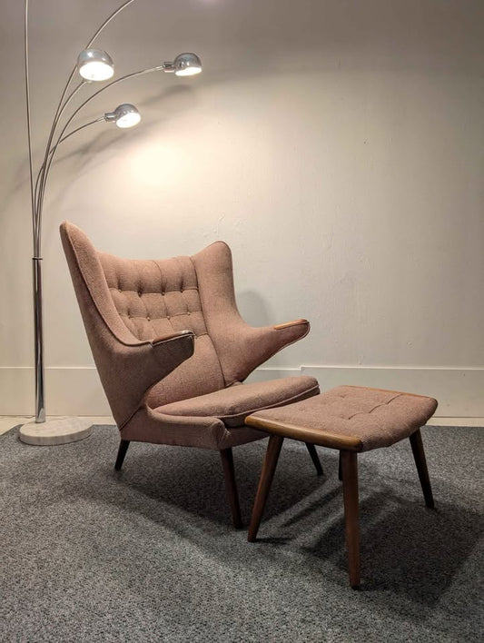 Danish Modern Papa Bear Chair Attributed to the Style of Hans Wegner