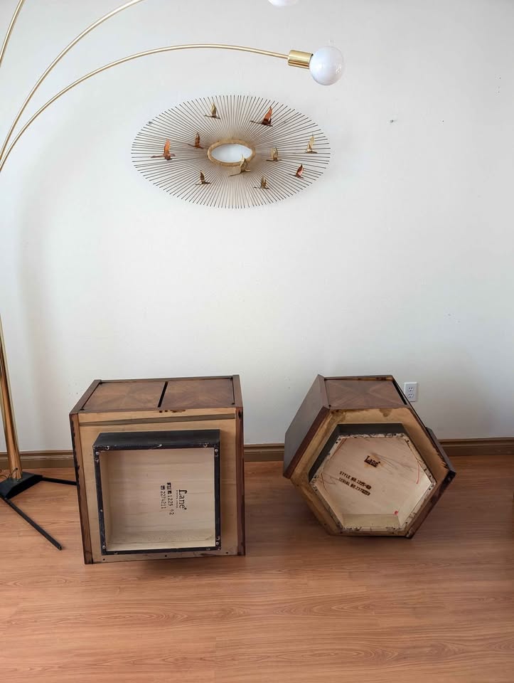 Pair of MCM Lane Altavista Square & Hexagon End / Coffee Tables