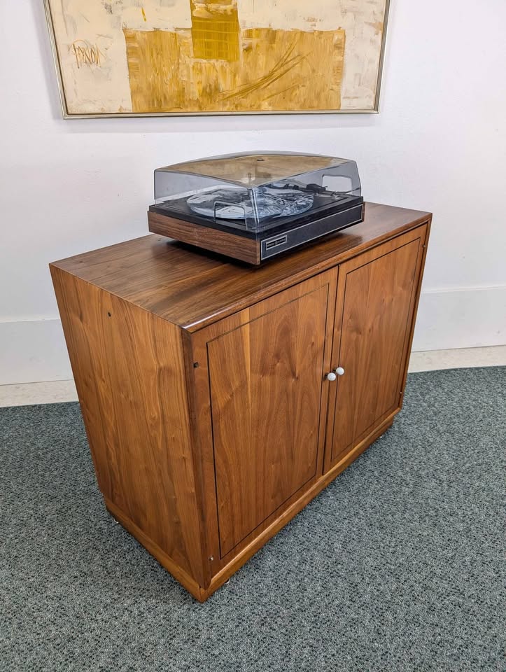 Drexel Declaration Record Player & Vinyl Storage Cabinet by Kipp Stewart