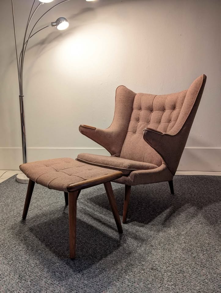 Danish Modern Papa Bear Chair Attributed to the Style of Hans Wegner