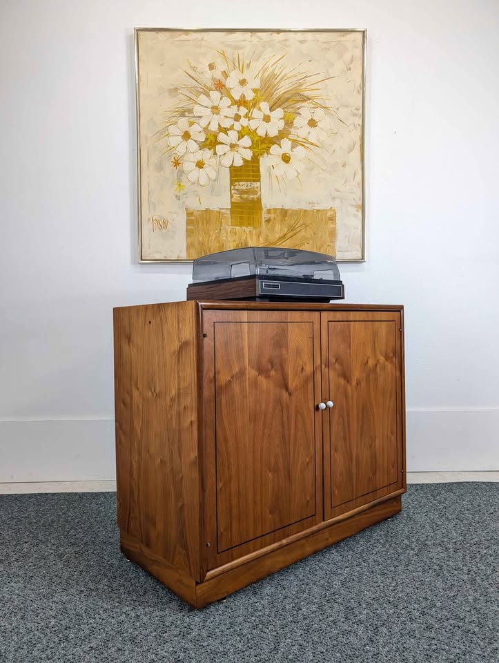 Drexel Declaration Record Player & Vinyl Storage Cabinet by Kipp Stewart