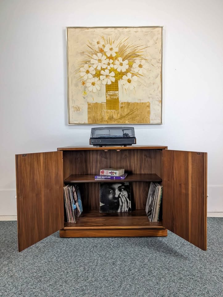 Drexel Declaration Record Player & Vinyl Storage Cabinet by Kipp Stewart