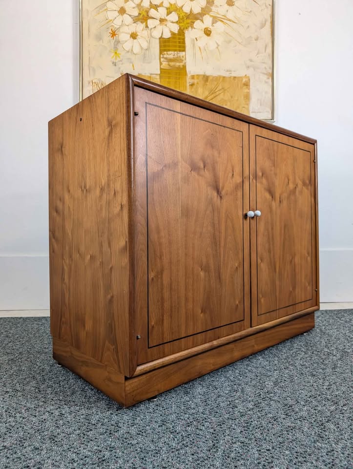 Drexel Declaration Record Player & Vinyl Storage Cabinet by Kipp Stewart