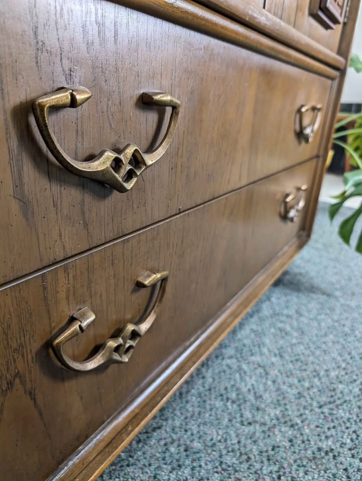 Mid Century Brutalist Armoire by Kroehler