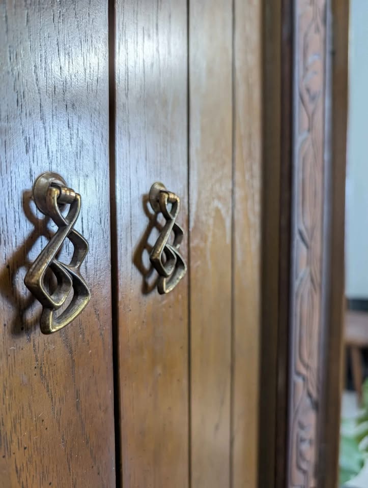 Mid Century Brutalist Armoire by Kroehler