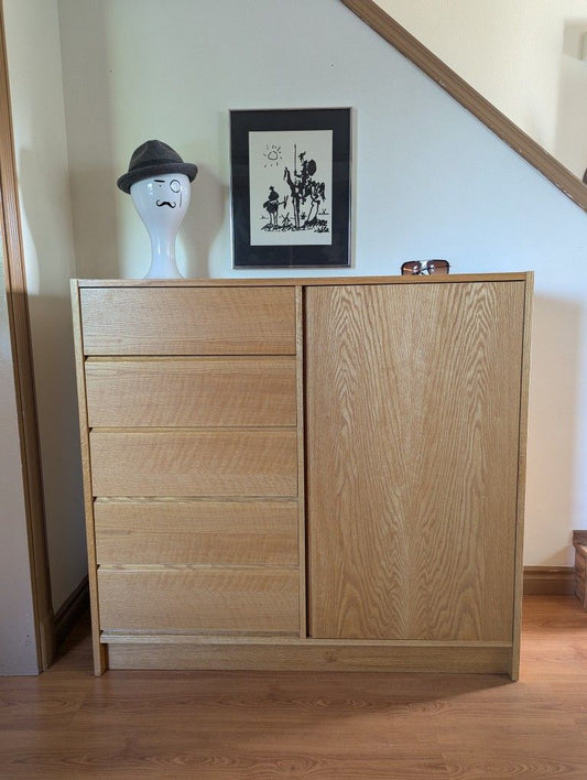Danish Modern Gentleman's Chest Highboy Wardrobe