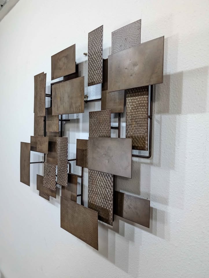 MCM Curtis Jere Style Brutalist Metal Hanging Wall Art