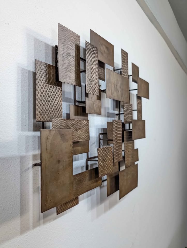 MCM Curtis Jere Style Brutalist Metal Hanging Wall Art