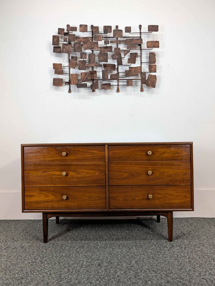 MCM Style Brutalist Metal Hanging Wall Art in Manner of Curtis Jere