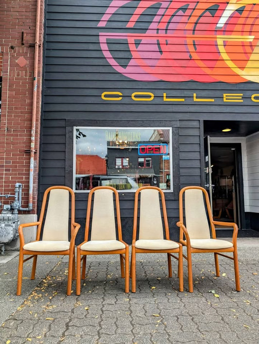 Set of 4 MCM Danish Modern Teak Dining Chairs by Boltinge