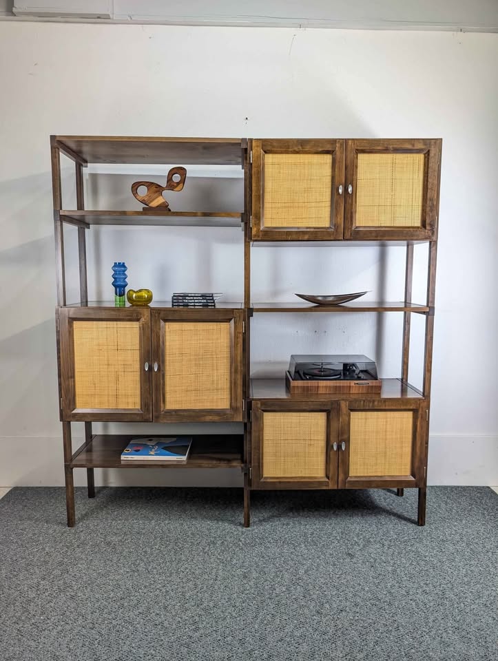 MCM Scandinavian Modular Walnut Wall Unit by Noral Olson for Køpenhavn