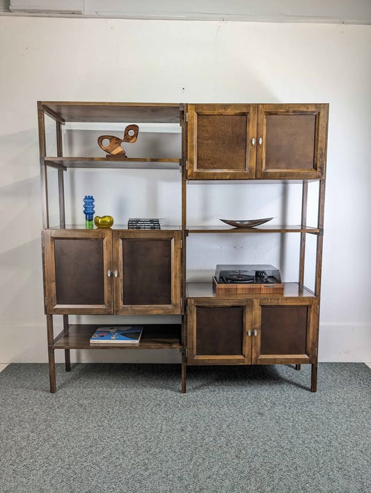 MCM Scandinavian Modular Walnut Wall Unit by Noral Olson for Køpenhavn