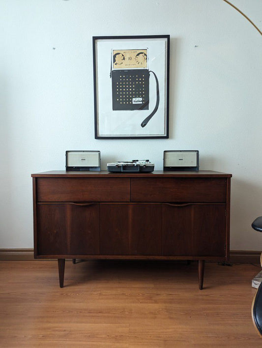 Deposit for MCM Record Player Stand / Walnut Buffet Credenza Cabinet