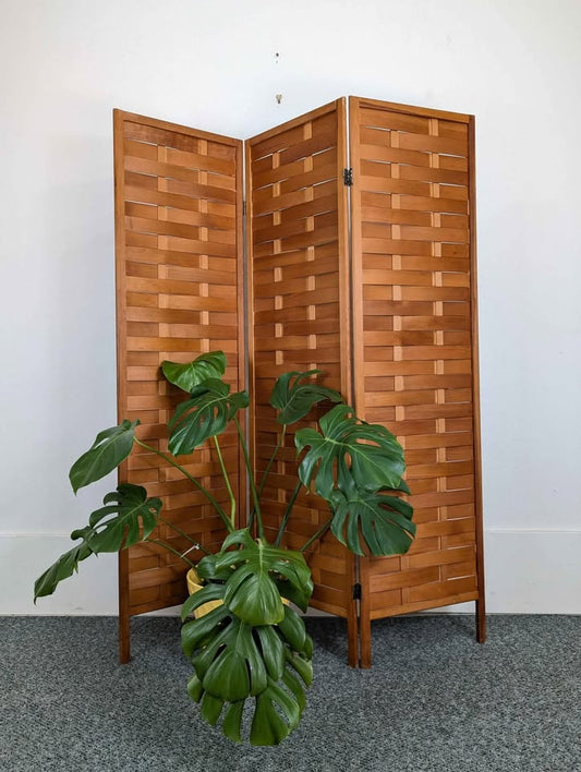Vintage MCM 3 Panel Teak Room Divider