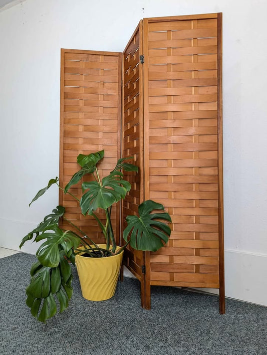Vintage MCM 3 Panel Teak Room Divider