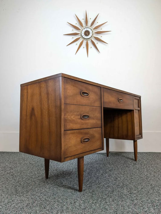 Mid Century Modern Walnut Desk by Dixie