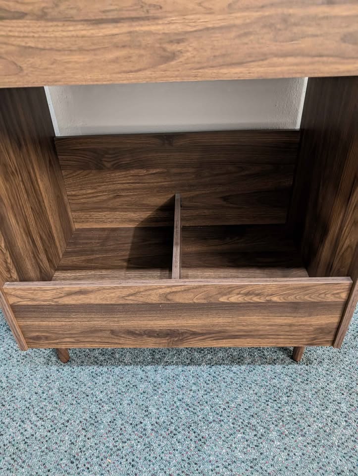 MCM Style Vinyl Record Storage Display Stand / Digging Bin