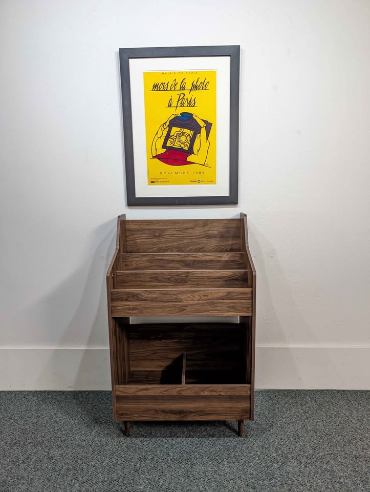 MCM Style Vinyl Record Storage Display Stand / Digging Bin