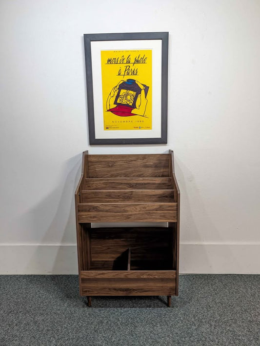 MCM Style Vinyl Record Storage Display Stand / Digging Bin