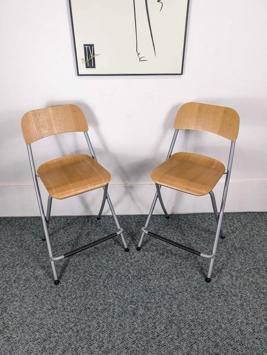 Pair of IKEA Franklin Folding Barstools