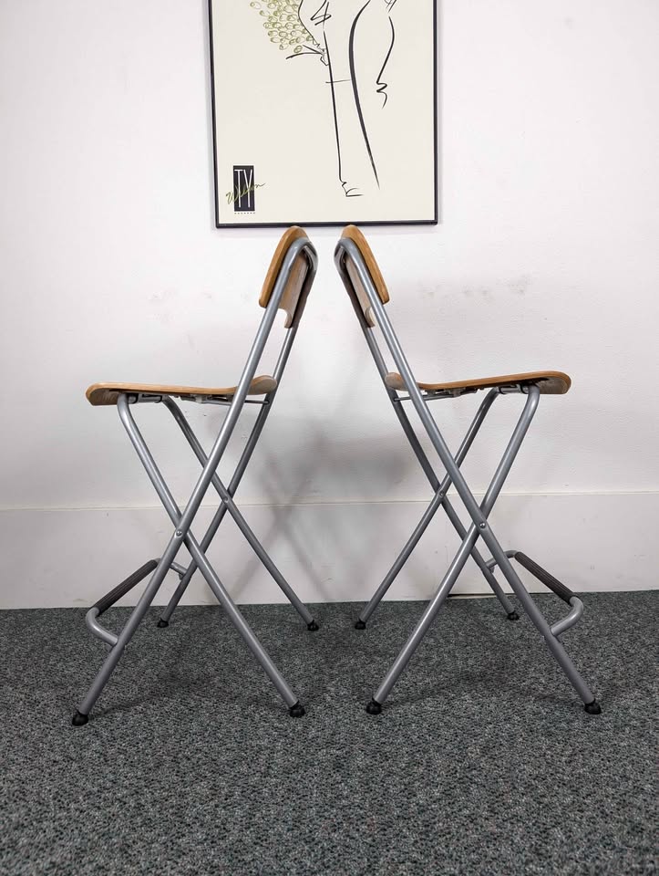 Pair of IKEA Franklin Folding Barstools