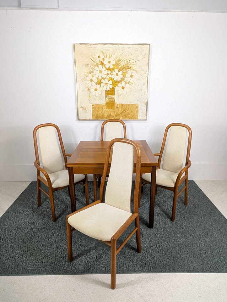 Vintage Danish Modern Teak Square / Rectangle Dining Table by Ansager Mobler