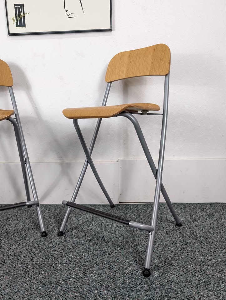 Pair of IKEA Franklin Folding Barstools