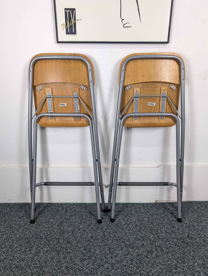 Pair of IKEA Franklin Folding Barstools