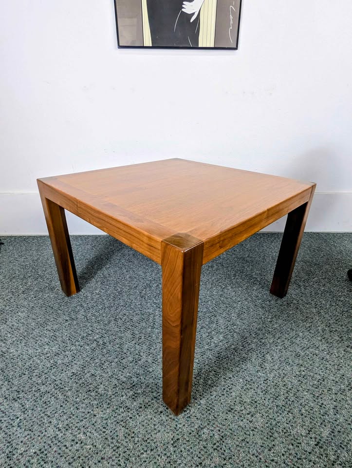 MCM Solid Teak & Walnut Solid End Table