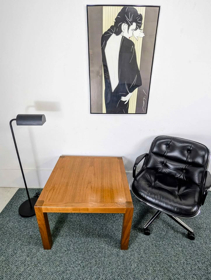 MCM Solid Teak & Walnut Solid End Table