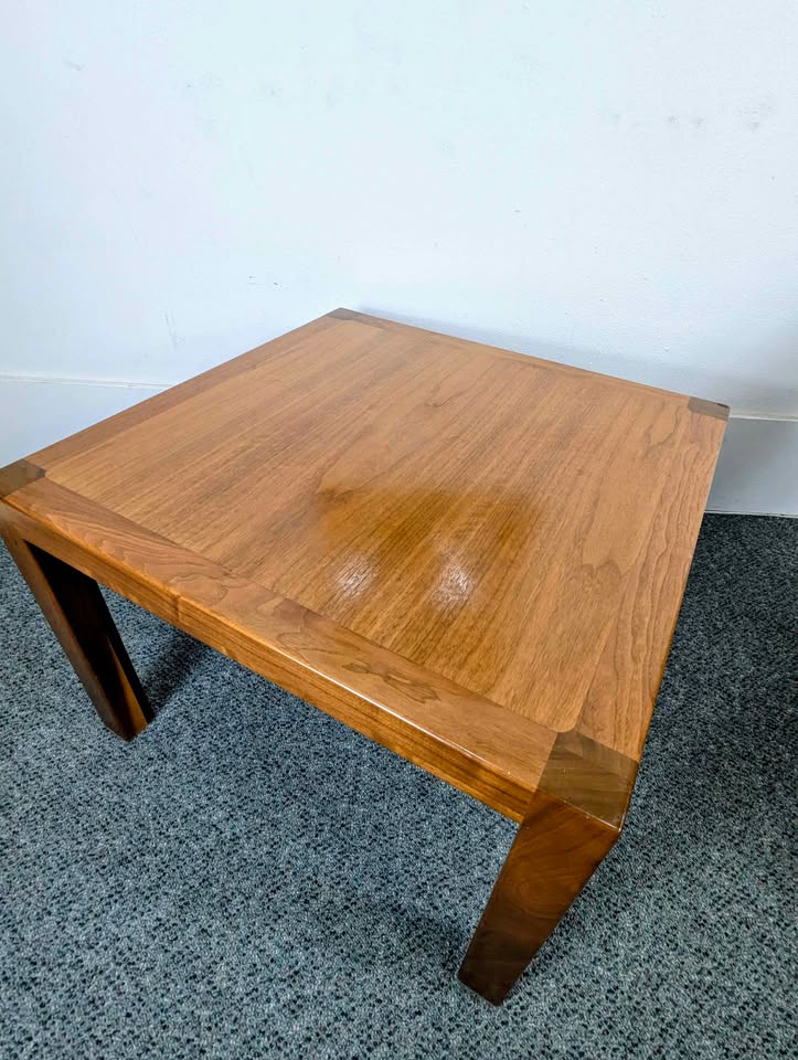 MCM Solid Teak & Walnut Solid End Table
